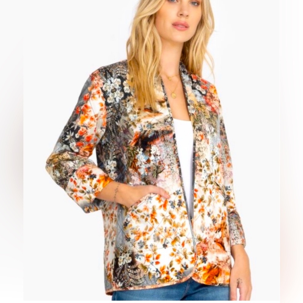 Johnny Was Quilted Japanese Floral Reversible Women's Jacket, Size Small, NWOT